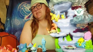 Naughty giantess squirtle squishes all the other pokemon between her