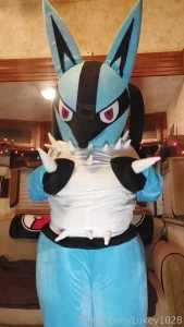 Lucario touching her body to tease you