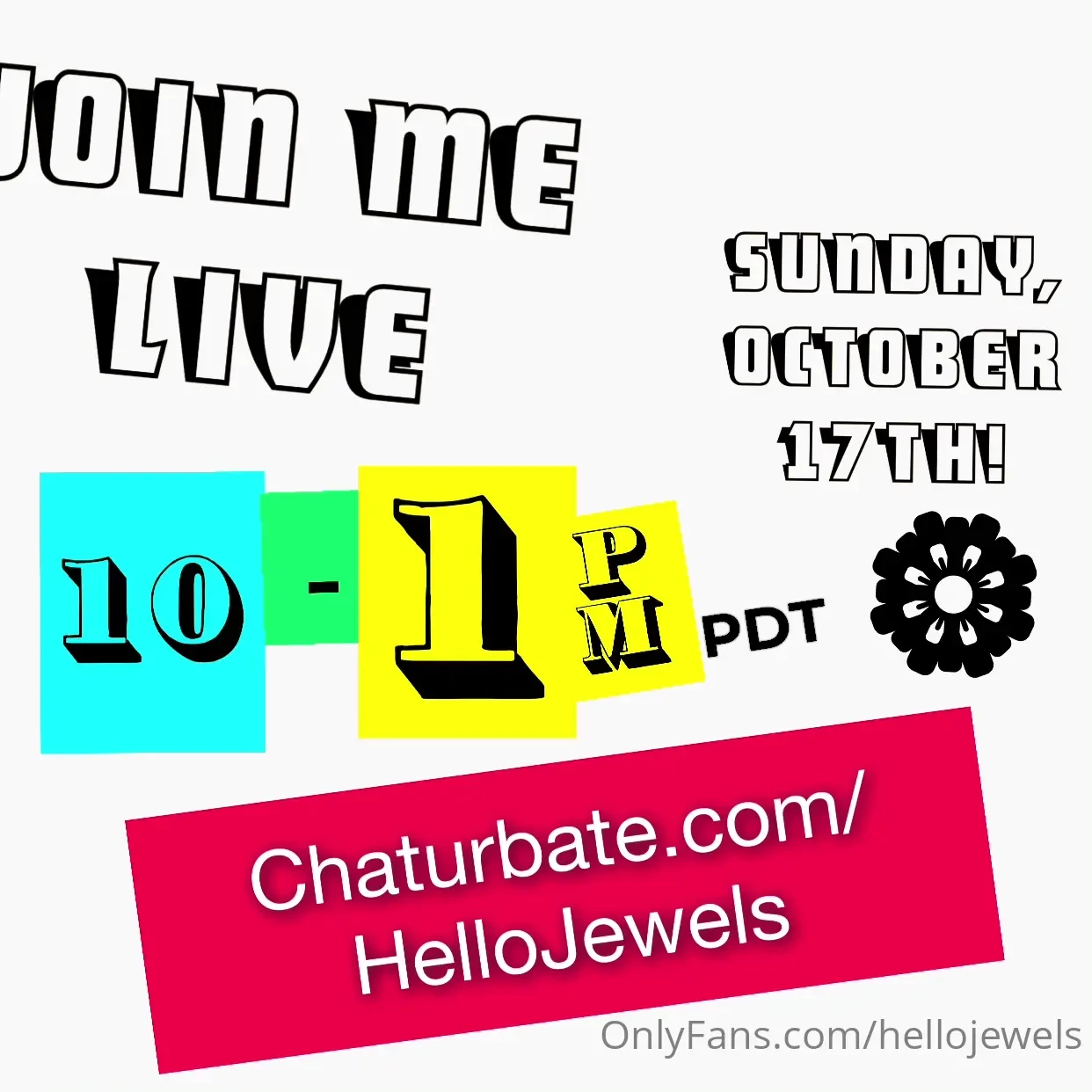 I m going live again this sunday october 17th starting at 10am pdt 