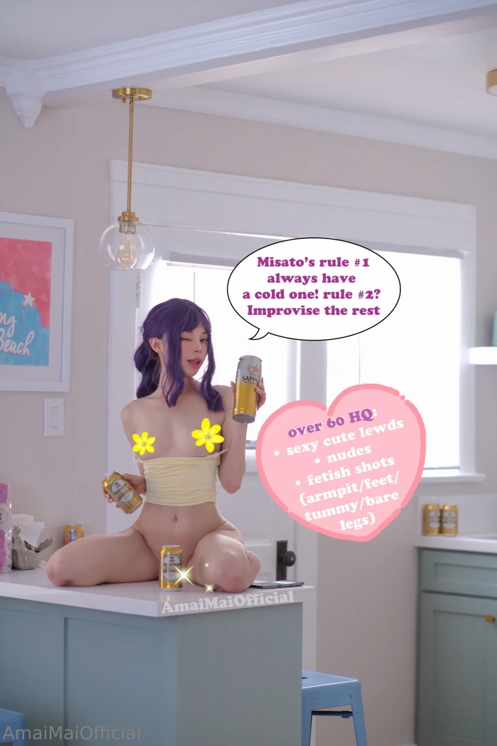 Commander katsuragi s off duty and can barely keep dressed or dressed 