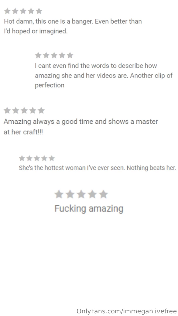 Some of your reviews after watching the exclusive videos available 