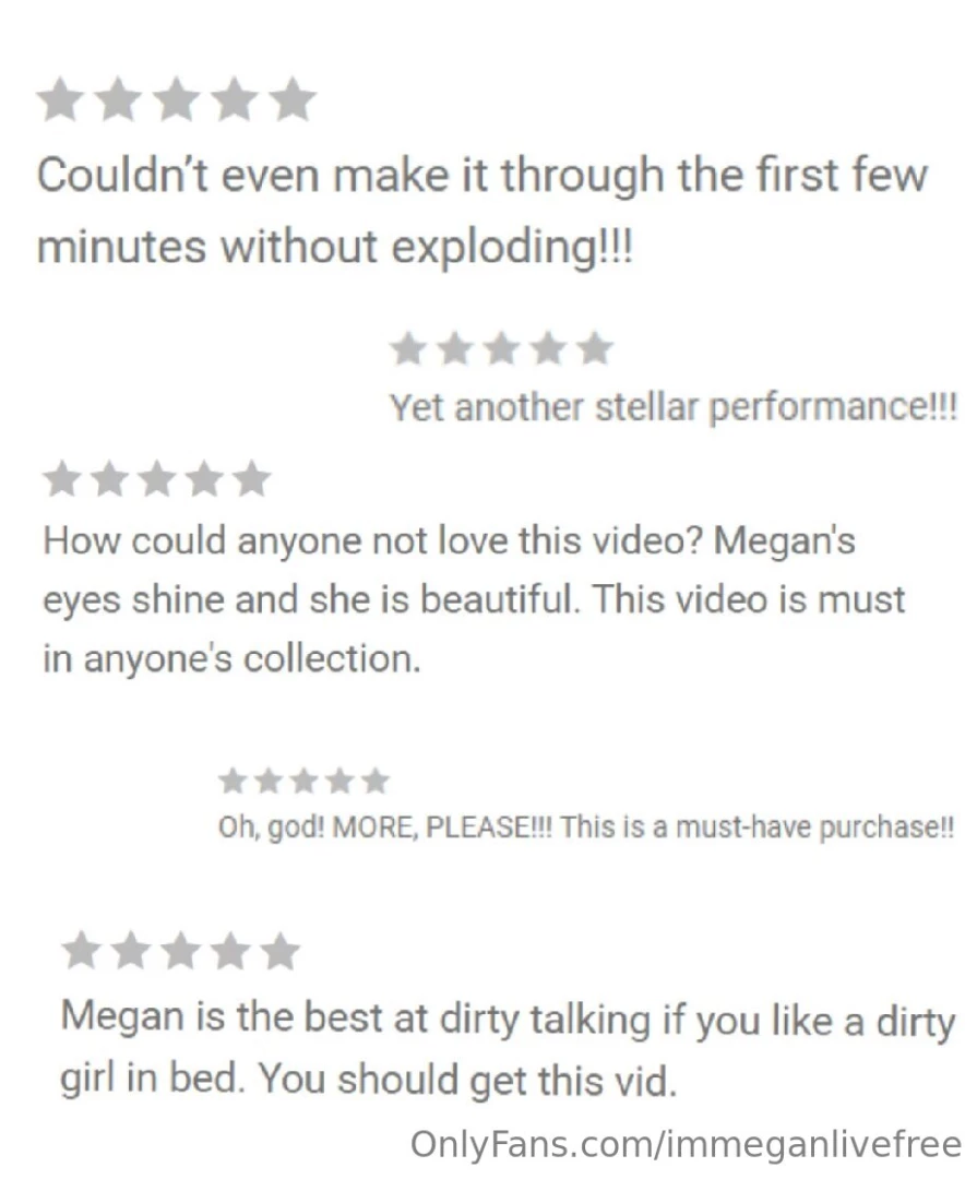 Some of your reviews after watching the exclusive videos available part 5 