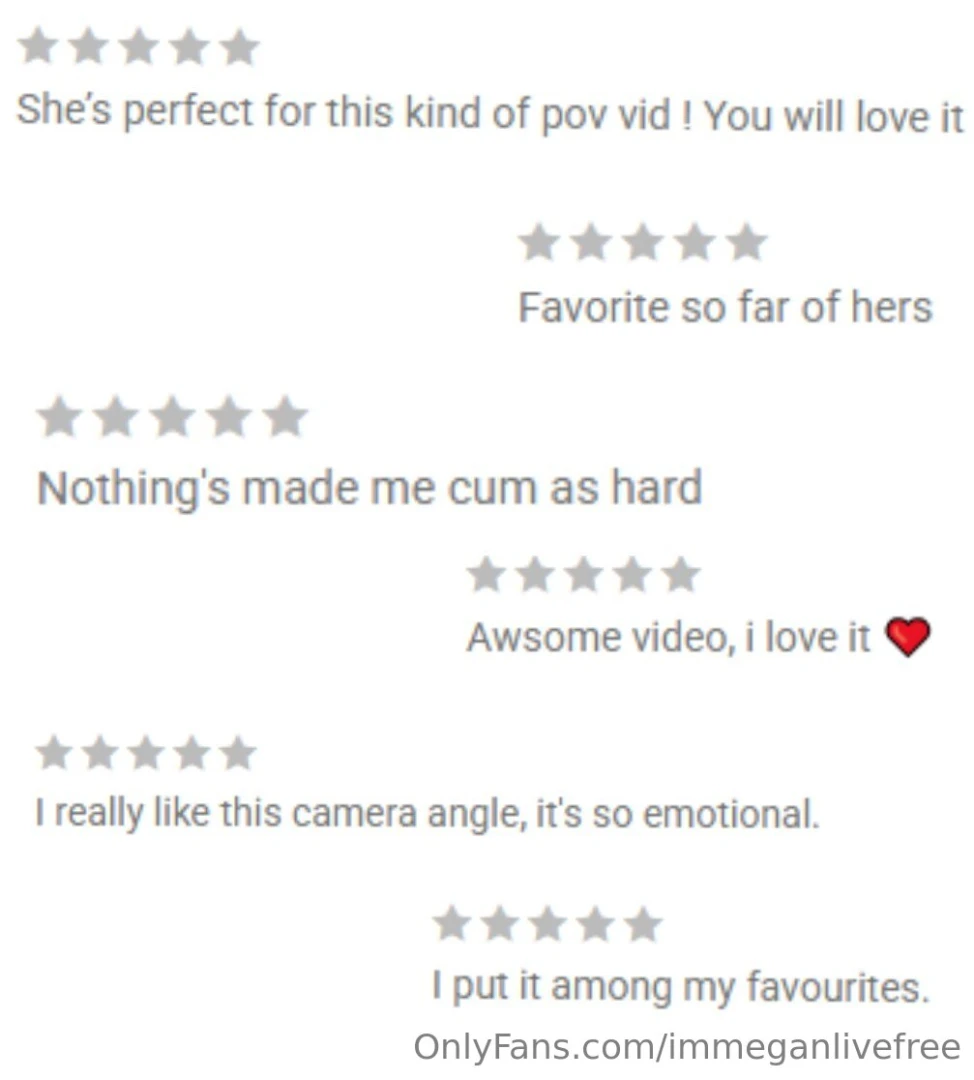 Some of your reviews after watching the exclusive videos available part 8 