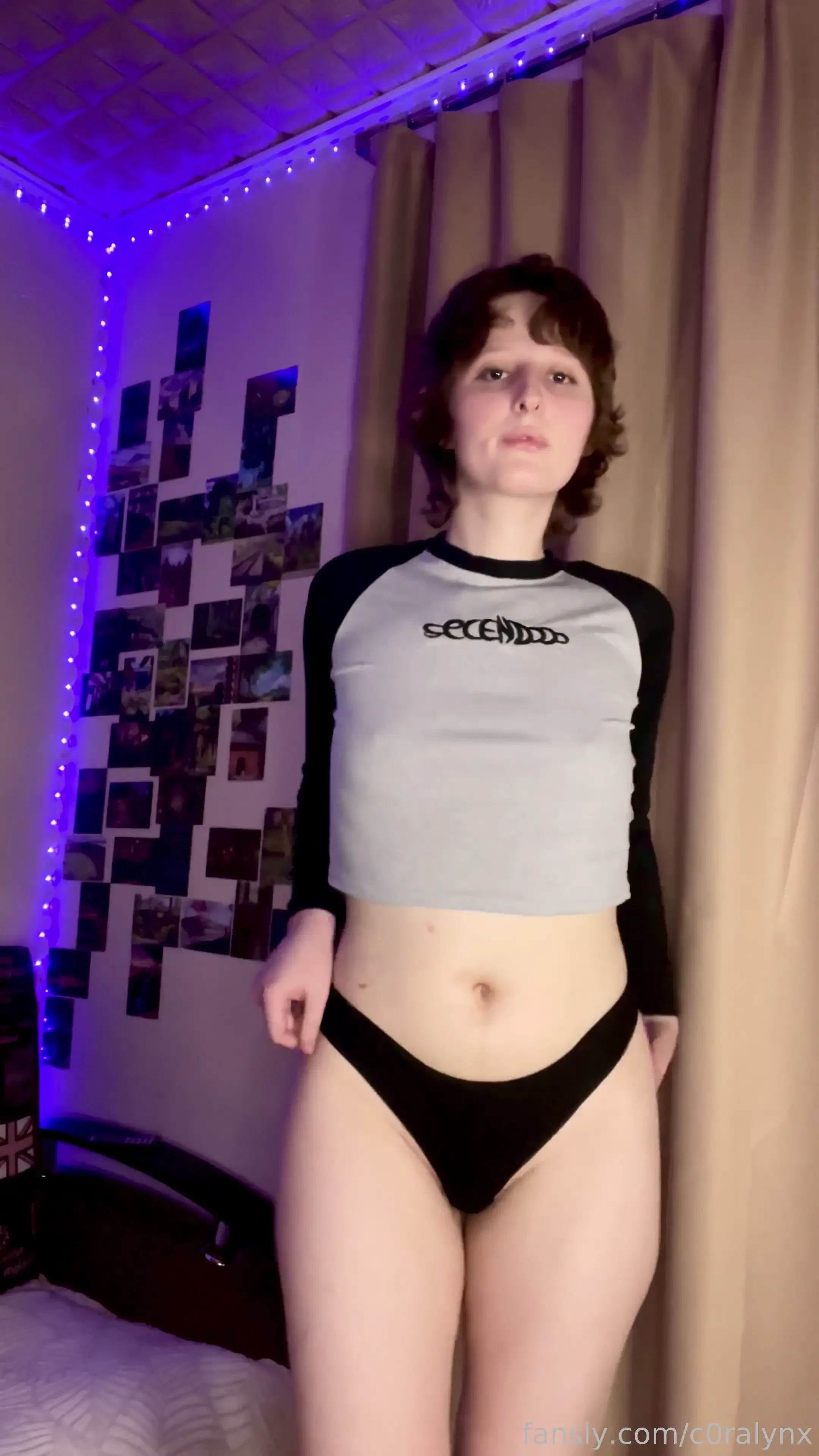 Loving my new top and panties spinning around just for you do you like 