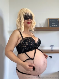 Another day of trying on pre-pregnancy lingerie this one has tassels part 4