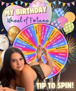 It s my birthday week may 10th tip if you wanna win a prize tip to