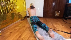 Girl tied up and tickled during yoga class i was doing yoga in my