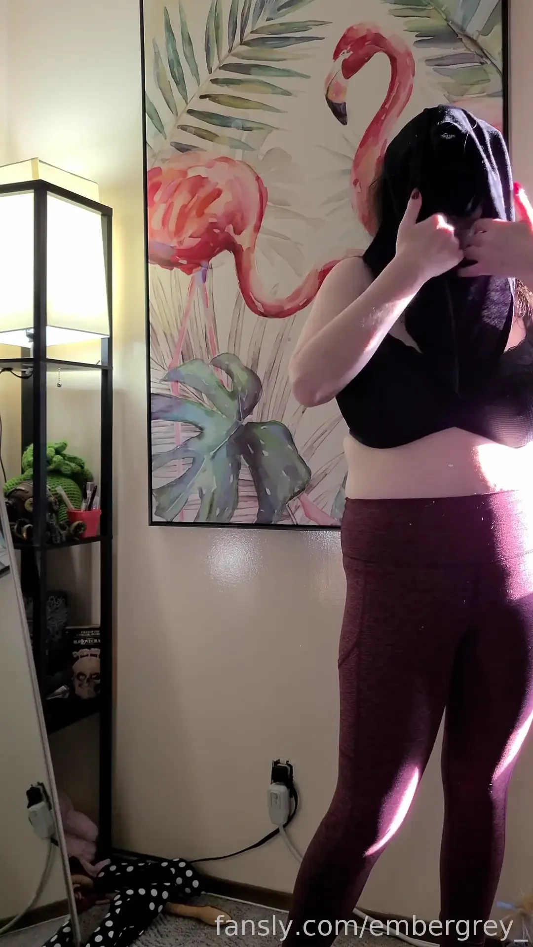 It s wild how different i look in a top vs just a bra - i ll be honest 