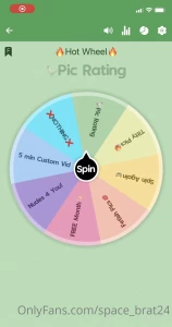 One month free for this weeks winner if you a chance to spin the wheel