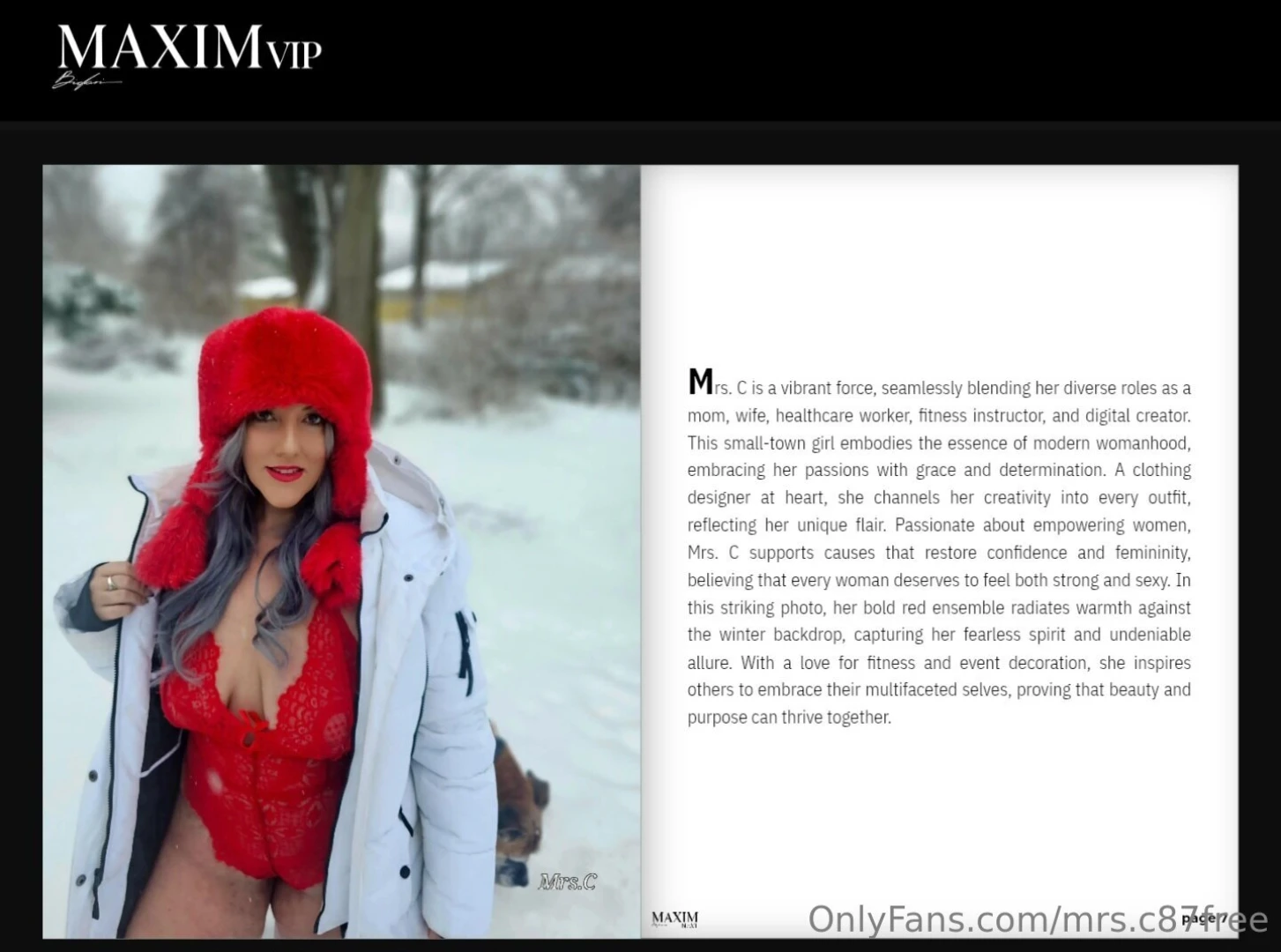 Your sexy girl mrs c has made the cover of one of maxim digital issue part 2 
