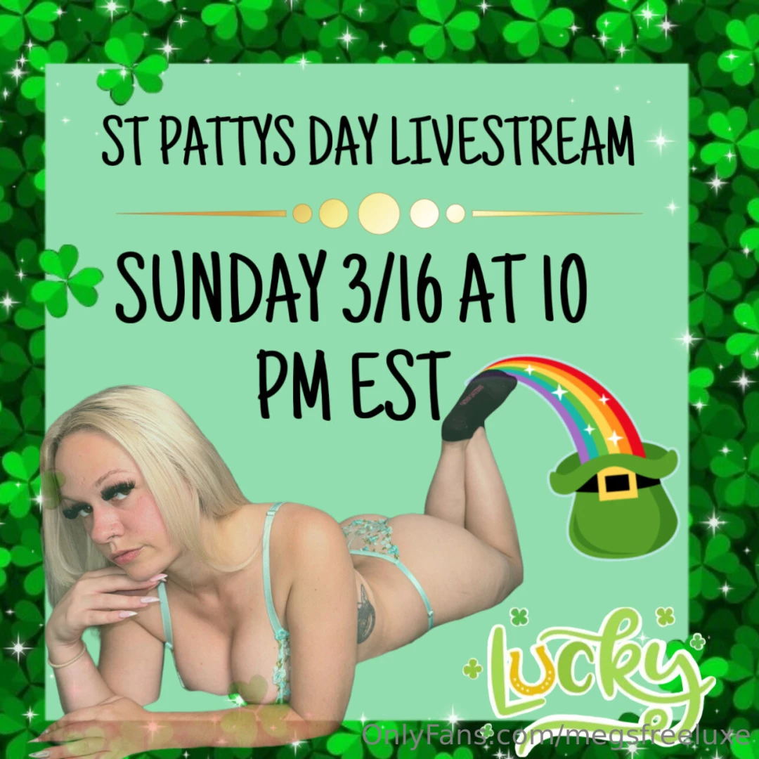 Get lucky and watch me cum tonight on my vip page livestream 