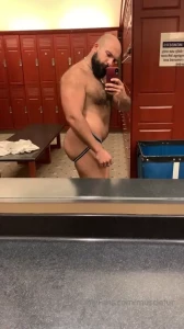 I love wearing my nasty pig jocks and posing in them in the locker