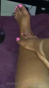 Came home from work wishing i had more then this lil pink dildo foot part 2