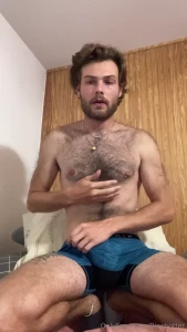 Edging until i blow a massive load on my hairy chest