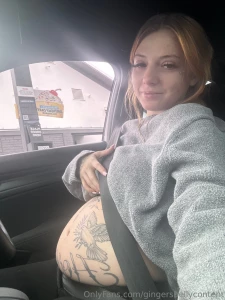 Huge belly in the car