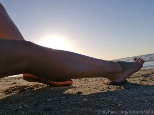 Very happy beach girl