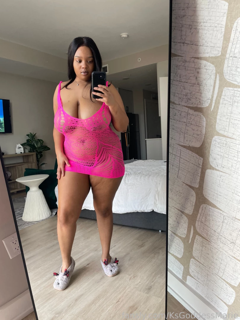 Do i look better with this pink bodysuit on or off i brought the dildo 