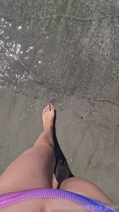 More of my cute toes in the sand and my glowing skin basking in the