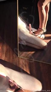 Using my heels on his pathetic little cock has become one of my