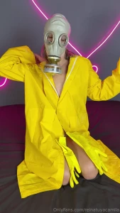New raincoat and new gp5 asmr gas mask and breathing you can hear from