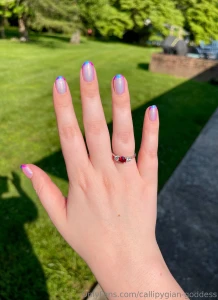 Bi flag nails happy pride month part 3