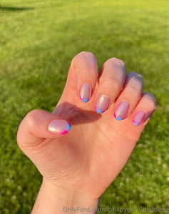 Bi flag nails happy pride month part 4