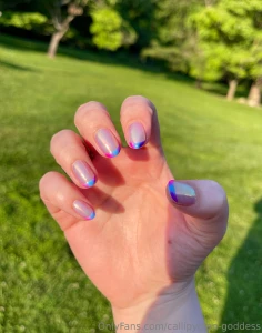 Bi flag nails happy pride month part 2