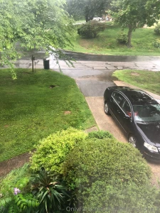 It s raining a lot today all day