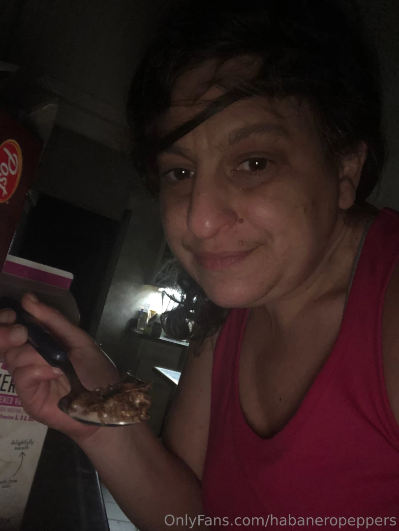 Coco pebbles in vanilla oat milk 