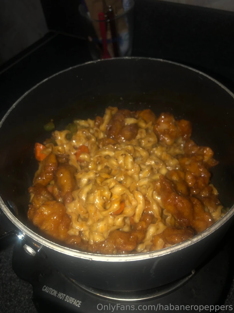 Trader joe s mandarin orange chicken and squiggle wiggle noodles 