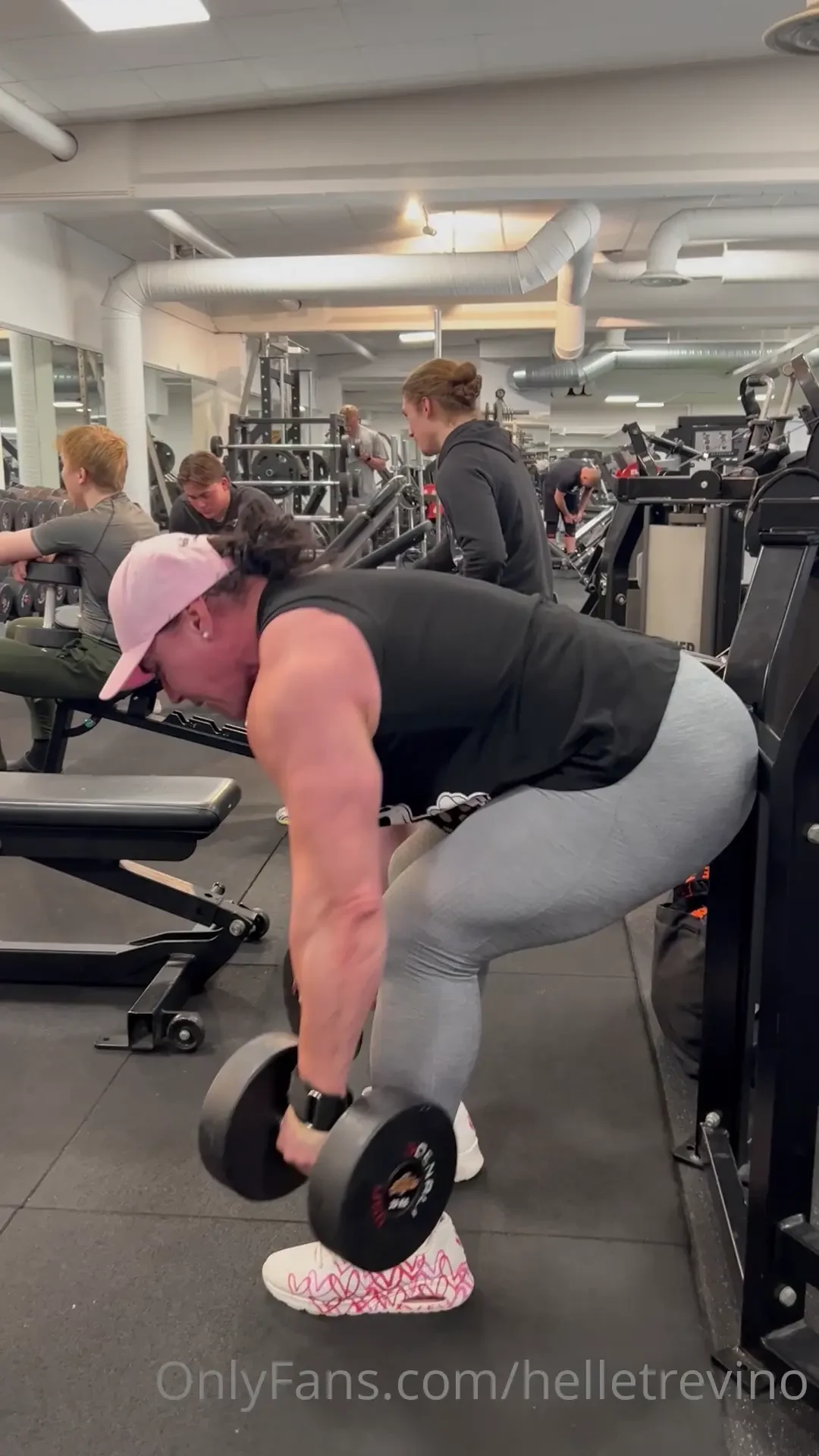 Brutal back training with irene andersen we did about 4 sets of each part 7 