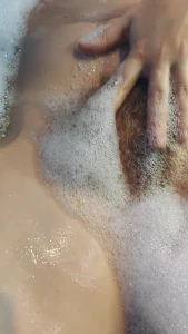 Playing with my pussy in the bathtub close up video closeup hairy bush
