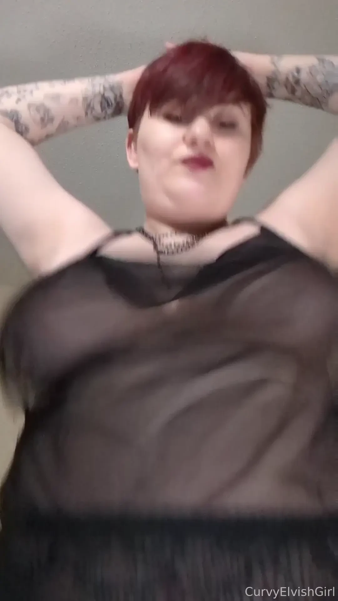Bouncing out of my top bigtits boobies 