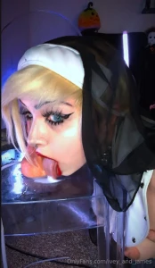 Sexy nun roleplay video includes anal creampie facial reverse cowgirl part 16