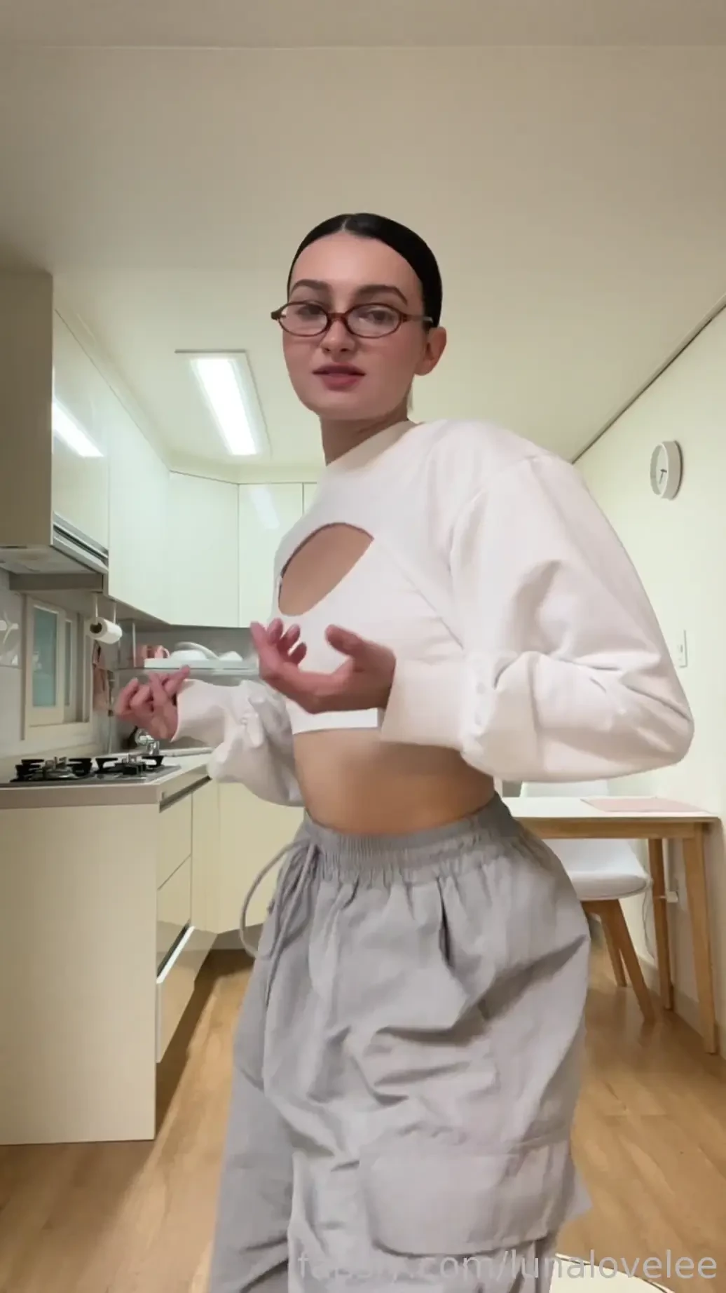 Caught you staring warming up for a playful night in cute tiny 