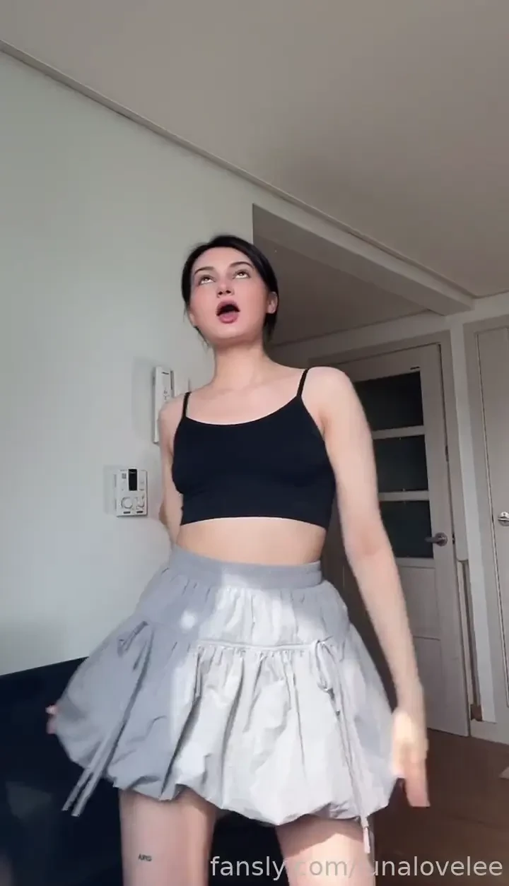 I m not often seen in a skirt so enjoy the moment brunette tease 