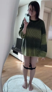 Feeling cozy but nothing underneath this oversized sweater who needs