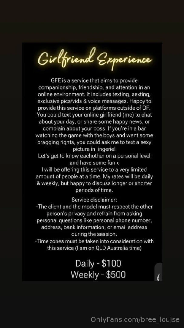 Girlfriend experience read the 3rd pic xoxo part 2 