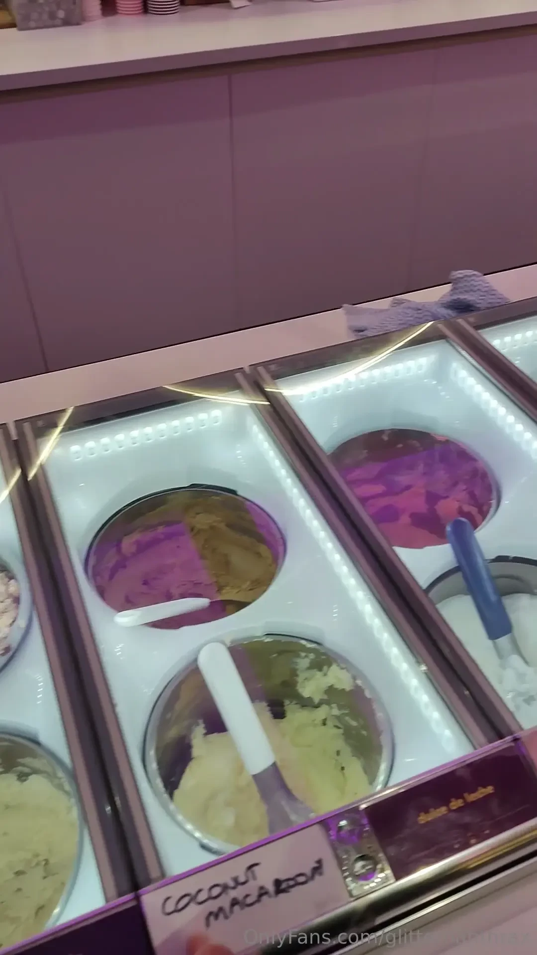 Me flashing at mickey macaroni s gelato shop 