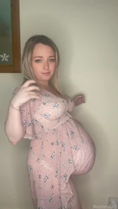 Hey baby do you like what you see pregnancy pregnant belly blonde milf