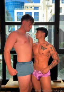 This was a hot collab i sent the one with no boxers on to renwing