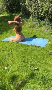 What a beautiful day to sunbathe naked redhead nude outdoor part 1