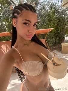 Sippin something sweet while thinking of something even sweeter