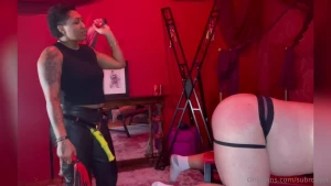 Daddy saintaverycarter bends me over the spank bench amp turns me into
