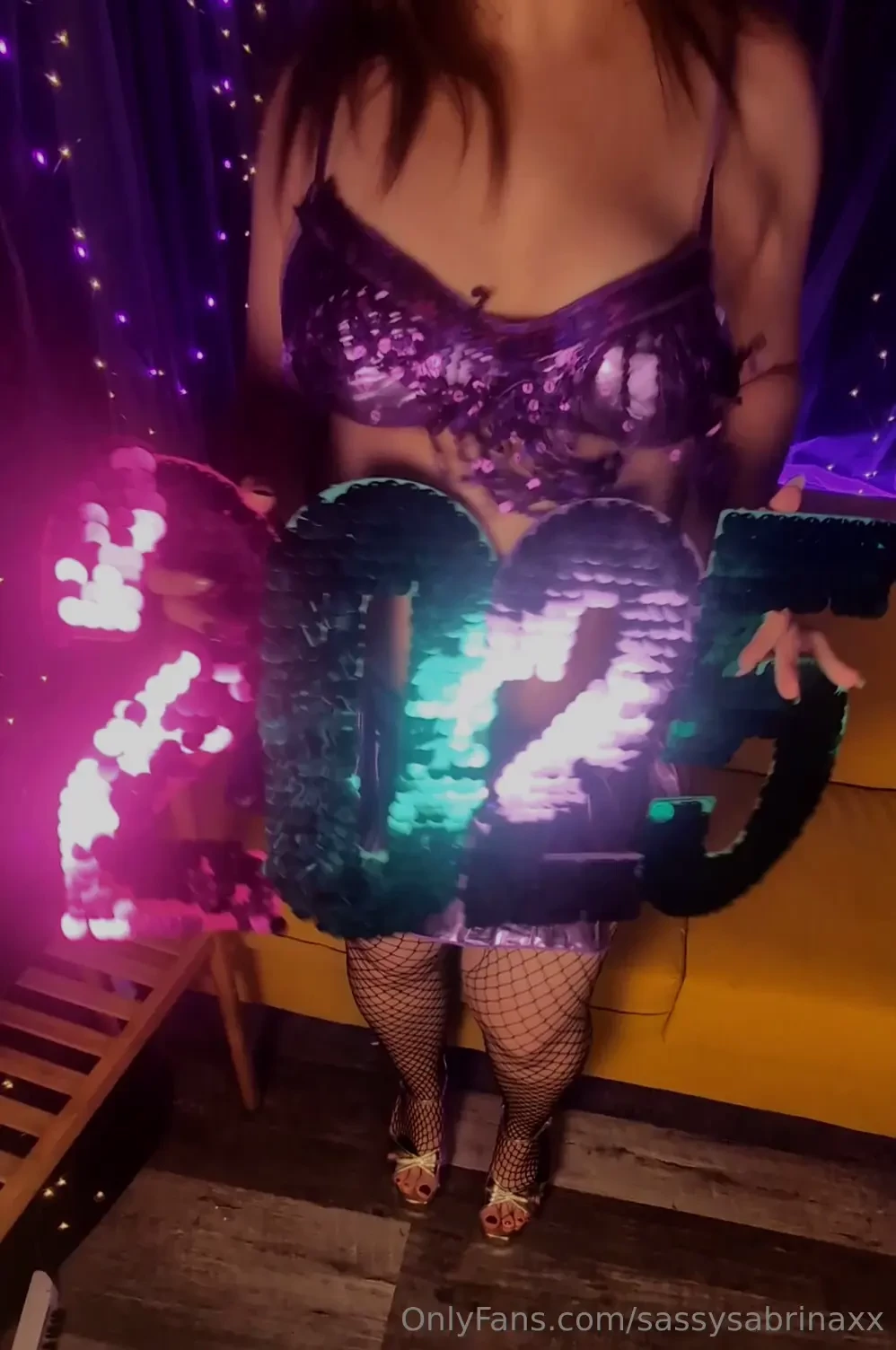 Happy new year handsome as the clock strikes midnight and the world 