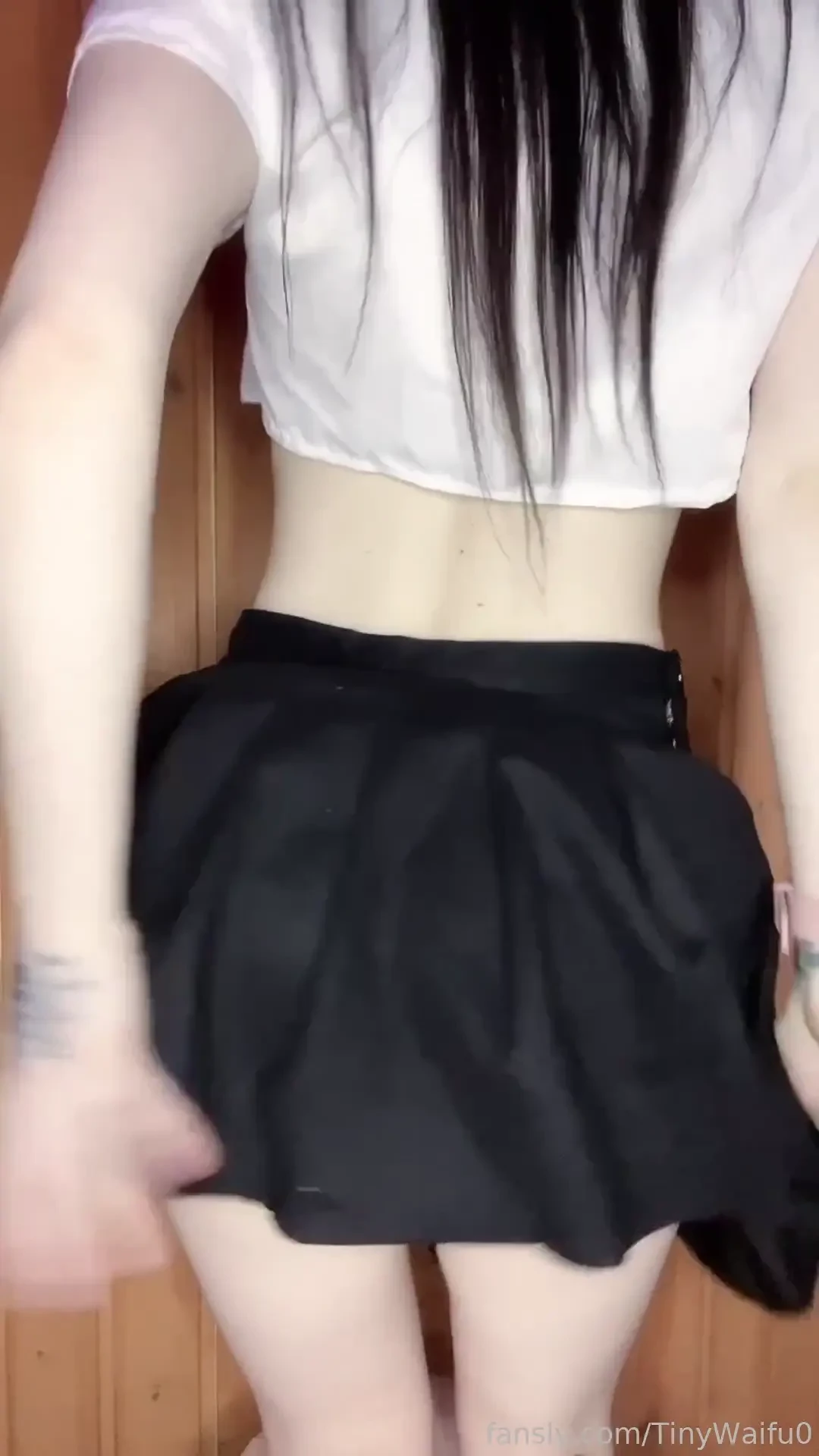 Just dancing around in a short school skirt imagining you punishing me 