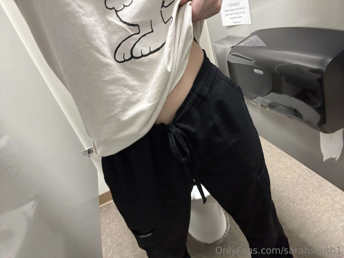 Showing off every part of my body at work 