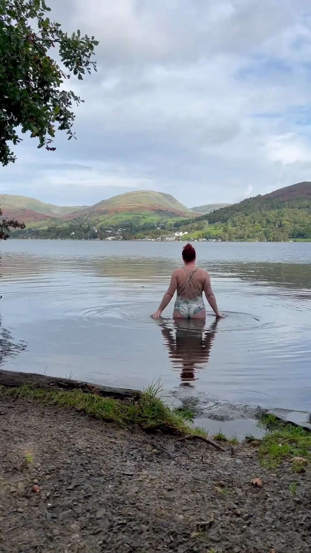 Just taking a refreshing dip in lake windermere 