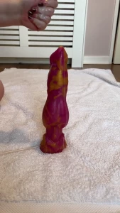 Trying my new toy thick british ass pawg milf