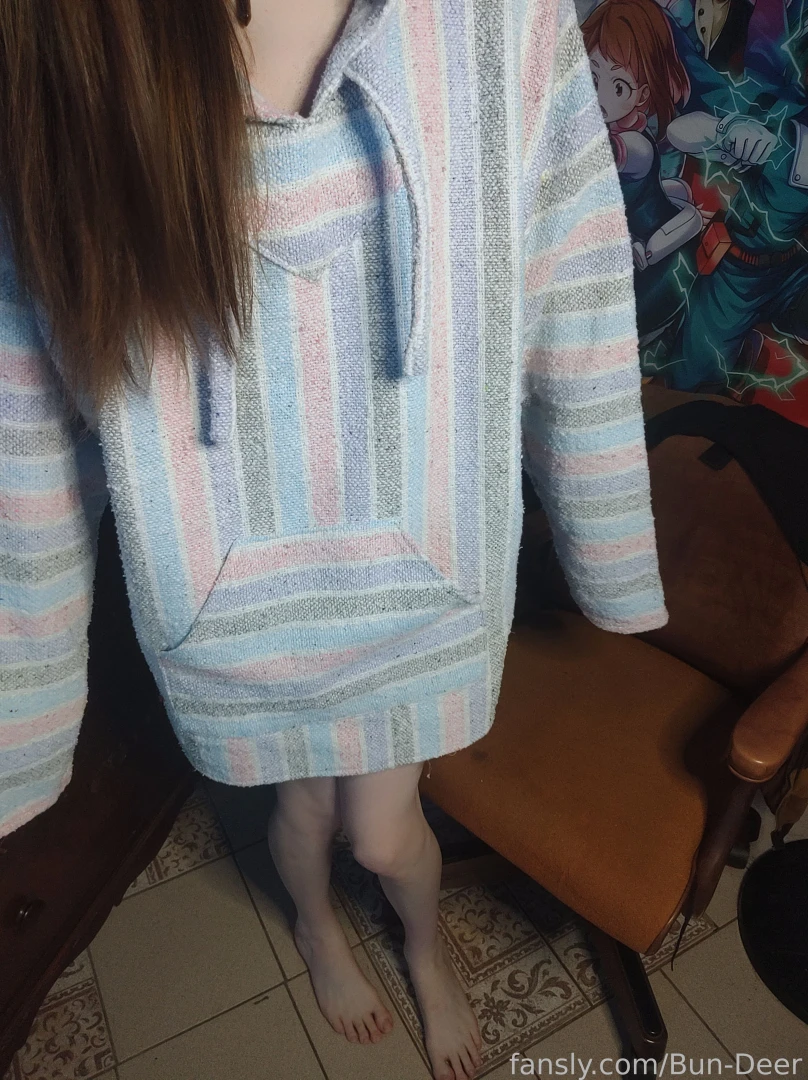 Big hoodie can still see my figure though femboy oversizedhoodie 